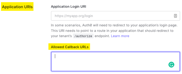 erlaubte Callback-Urls